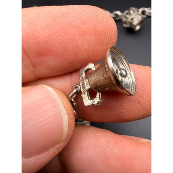 Lot of Two Vintage Sterling Charm Bracelets - Picture 10 of 14